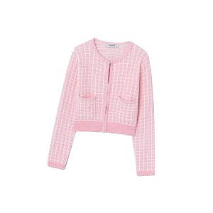 에잇세컨즈 핑크 트위드 카디건 32515ALY6X