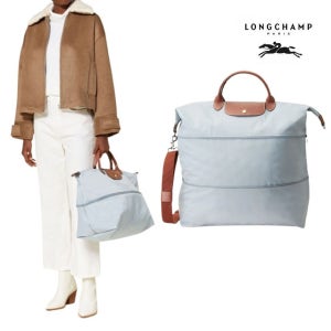 롱샴 르 플리아쥬 위켄더 가방 스카이블루
