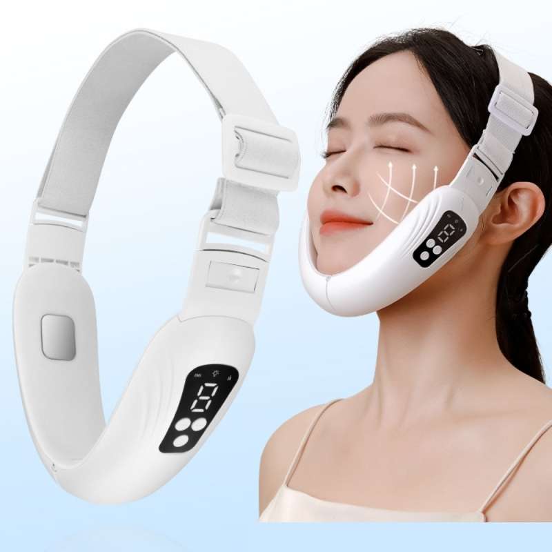 얼굴마사지기 탄력관리 턱살 볼살 밴드 이중턱 필링기 브이 주름 <b>V라인</b> <b>뉴스킨</b> 스파 써마지 4가지  1  화이트 V 얼굴 기기