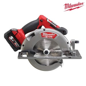 밀워키 18V 5.0Ah 충전 원형톱 세트 (M18 CCS66-502X) 190MM 목공 목재용