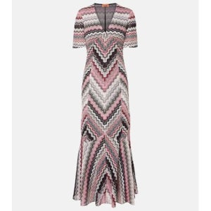 MISSONI 지그재그 라메 미디 드레스 멀티컬러 여성 P01002323