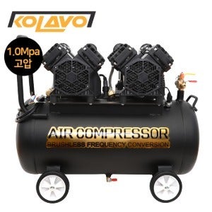 콜라보 콤프레샤 유선타입 KOLAVO DC992 5HP 5마력 저소음 오일리스 중고압 10bar 타입 콤프월드