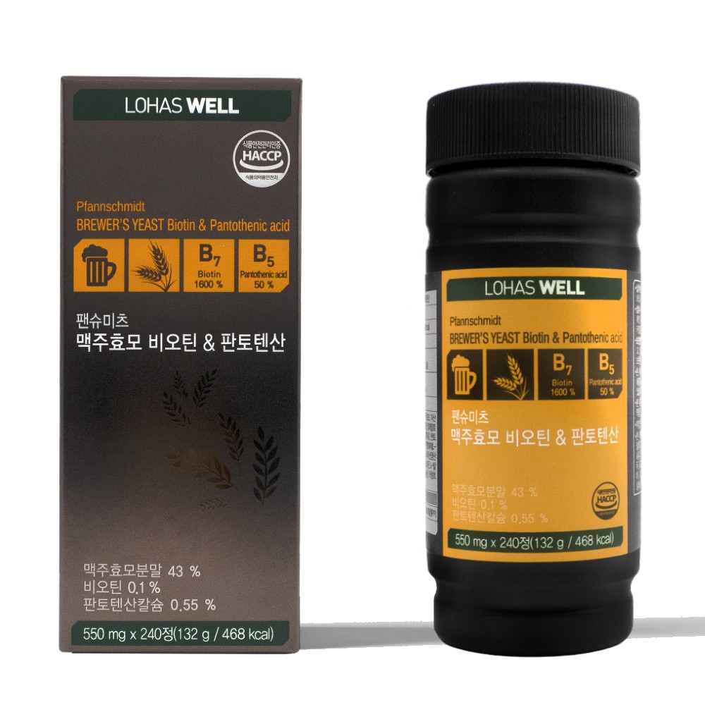 <b>로하스웰</b> 독일 맥주효모 <b>비오틴</b> 판토텐산  1개  240정
