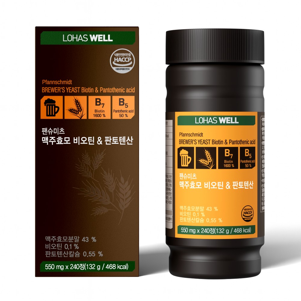 <b>로하스웰</b> 독일 맥주효모 <b>비오틴</b> 판토텐산  1개  240정