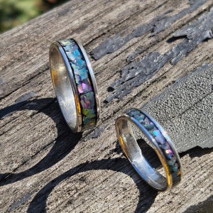 [ONLY주문제작] ✨오묘한 빛의 향연✨자개 실버링, 동전반지 COINRING