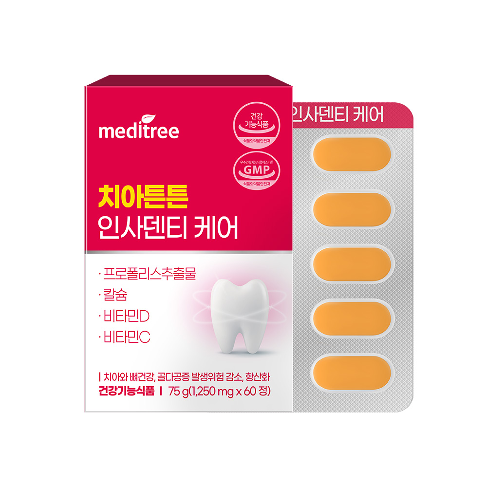 메디트리 치아튼튼 인사덴티 케어 1250mg x 60정, 1개