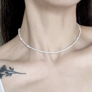 🩰세실리아 진주 비즈목걸이 (A급/핵진주) 화이트데이_발렌타인데이_6월탄생석, 데이지의봄 (daisy bom)