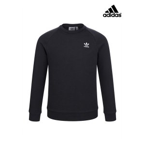 [아디다스]   adidas 블랙 오리지널 로고 라운드 맨투맨 티셔츠