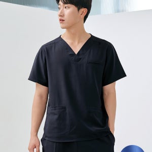 남성V넥 히든포켓 스크럽 티셔츠(빠른 출고)