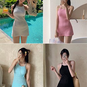 [무료배송] [MADE] [44-88/오늘발송/플러스사이즈] 코코 니트 원피스 비키니 2pcs
