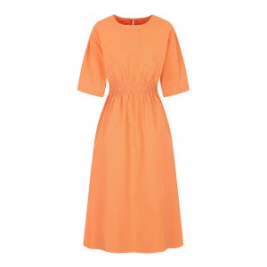 [더아이잗] 스모킹 포인트 A라인 원피스 (ORANGE) IP5P0OP061