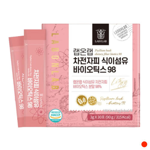 <b>랩온랩 차전자피 식이섬유</b> 바이오틱스 장건강 30포 X2