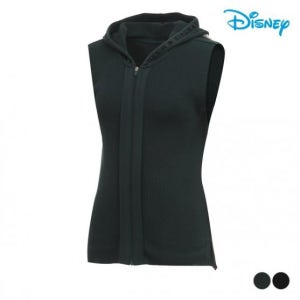 디즈니골프 여성 골지 후드 집업 니트 베스트 조끼 DM1LKV004