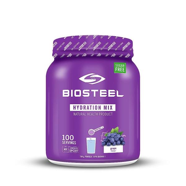 BioSteel 하이드레이션 믹스 필수 전해질이 함유된 무설탕 포뮬러 <b>운동</b> 후 보충 포도 100회 분량