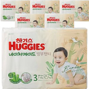 하기스 하기스 2024 네이처메이드 밤부 팬티 3단계 (남아) 64매 6팩