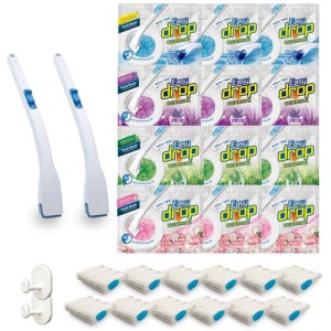이지드롭 변기크리너 핸들2개+리필(향 4종) 156개입(3년치 구성)