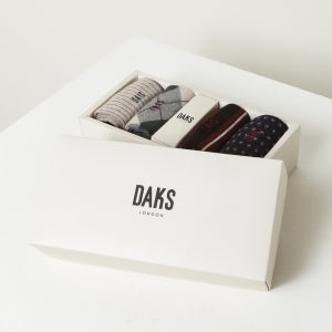 [닥스 액세서리] [남성장목4족] 면혼방 혼합패턴 장목 4족세트 DBSS5E541BK