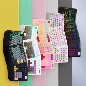 산와사 Supply 기계식 키보드 분체식 무선 블루투스 유선 3모드 인체공학 키보드