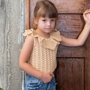 KALINKA KIDS SS25[칼린카키즈]MILANO 탑 LATTE-KN25KSTOP0007LAT