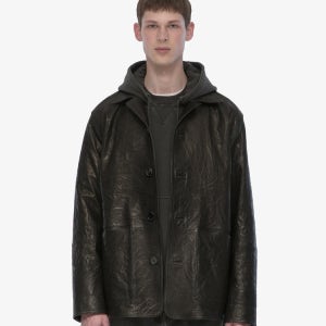 [질스튜어트 뉴욕 남성] 블랙 램스킨 카코트 가죽 점퍼 JNJU5A111BK