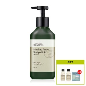 비욘드 힐링포스 스캘프 클리닉 샴푸 500ml (비건) + 여행용 체험키트(바디워시60ml + 바디 에멀전 60ml + 피토 아쿠아 크림 1ml x 5매)