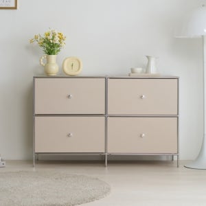 이노센트 스틸스 미드센츄리 1200 2단 높은 모듈 거실장 서랍형 i105042