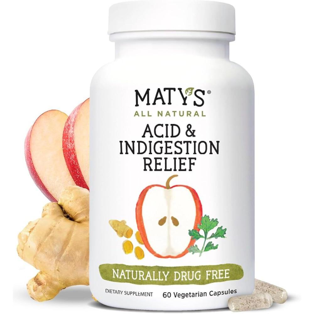 Matys 간헐적인 위산역류 속쓰림을 위한 <b>제산제</b> 대체품 애플사이다비니거 글루텐프리 베지 60정  1개