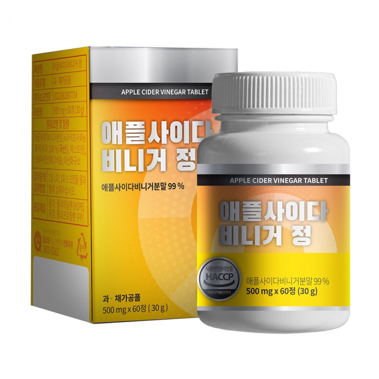 애플사이다비니거정 사과초모식초 오가닉산 초산균 유기산 2개월 4개월 6개월분  1개  120정