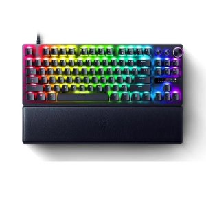 레이저 HUNTSMAN V3 프로 유선 게이밍 기계식 키보드 104키 RGB 손목 받침 포함