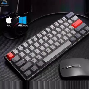 Double Shell DS61X 알루미늄 유선 기계식 게이밍 키보드 61키 60% 배열 전 키 핫스왑 카이화 HIFI 기계선형축