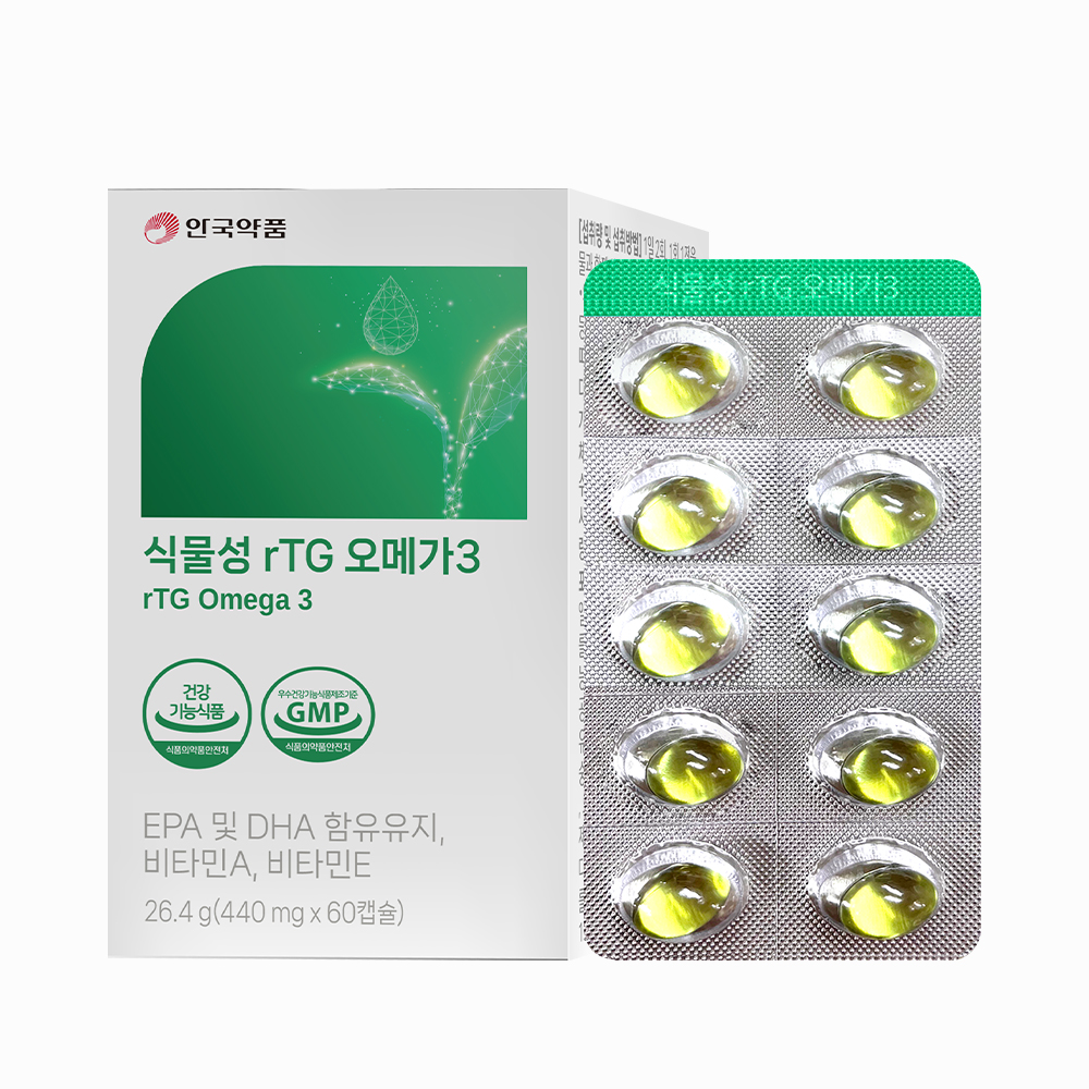 안국약품 식물성 rTG 오메가3 440mg x 60캡슐