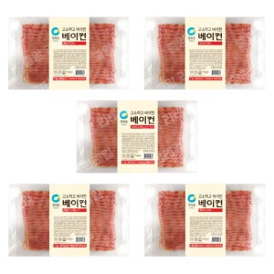 청정원 고소하고 바삭한 베이컨 1kgx5개(box) 베이컨슬라이스