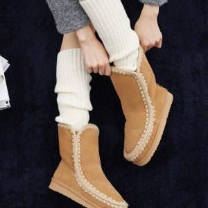 [MOU] [한정수량] 여성 양털 부츠 AIB403RG21