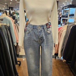 인밴딩 워싱 테이퍼드 데님 TRTJ25304 엑스코점 트렌드컬렉션