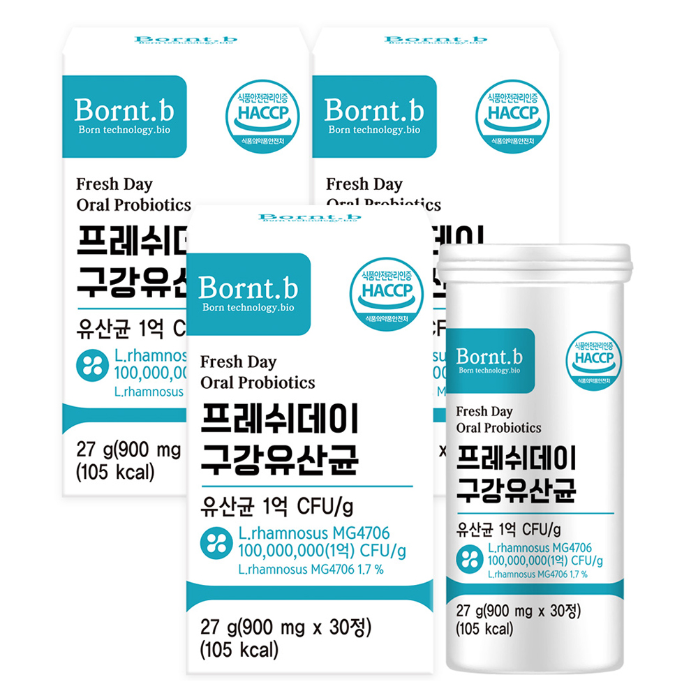 <b>본트비</b> 프레쉬데이 구강유산균 27g  30정  3개