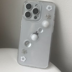 [비비블하우스] [레진/한정] Silver Flower 폰케이스