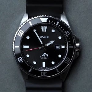 카시오 CASIO MDV106-1AV 흑새치 다이버 시계 손목시계 블랙