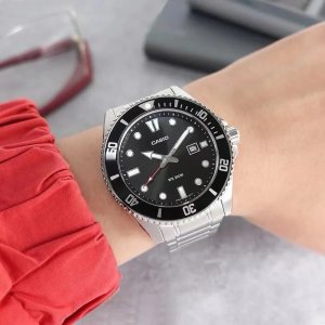 카시오 CASIO 손목시계 다이버 시계 흑새치 메탈 블랙 MDV-107D-1A1VDF