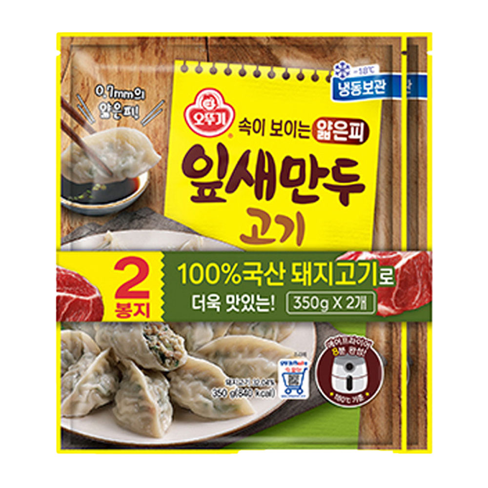 냉동식품 오뚜기 얇은피 잎새만두 고기