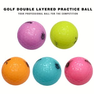 15pcs ProGolf 고 탄성 이중층 거리 골프 공 - 연습 및 대회용 다색 고무, 성인용 긴 거리 성능