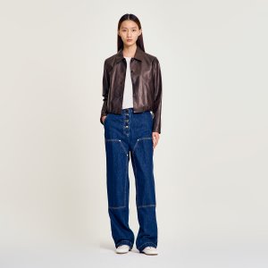 [산드로] 램레더 셔츠 자켓 SF25M5FRJL185 S25SS-08