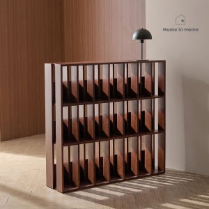 비트 플러스 깊은 원목 3단 LP형 책장 1200 7x3_E160