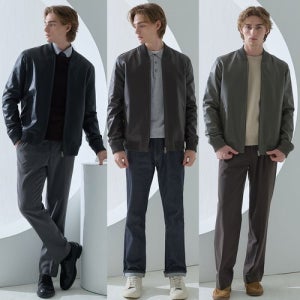 헤스티지 남성 램스킨 블루종 가죽자켓