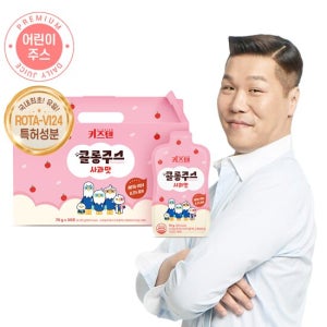 [로타 특허]키즈텐 콜롱주스 사과맛 유아 어린이주스 비타민 프리미엄 과채 주스 70g x 30포, 1박스