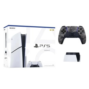소니 플레이스테이션 PS5 슬림 디스크 에디션 번들 카모 컨트롤러+충전스테이션 포함
