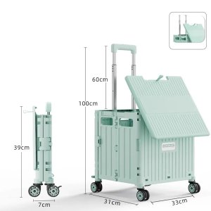 HOMSMART 장보기 카트 써머켓 쇼핑 카트 접이식 가정용