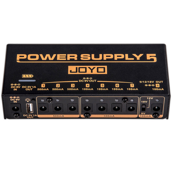JOYO 조요 POWER SUPPLY 5 전자기타 이펙터 페달 전원 내장 배터리 JP-05