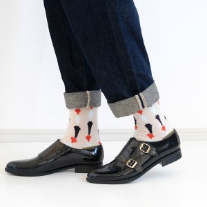 HCU197 Wool Stripe Mosaic,HACU 하쿠 양말