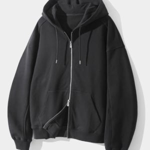 [디미트리블랙] [기모선택] ASI 포시즌 에센셜 스웻 후드집업_블랙 ABD8KH01BK