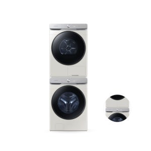 삼성전자 AI 세탁기+건조기 21/21kg+상단 설치 키트 WF21DG6650BE2T